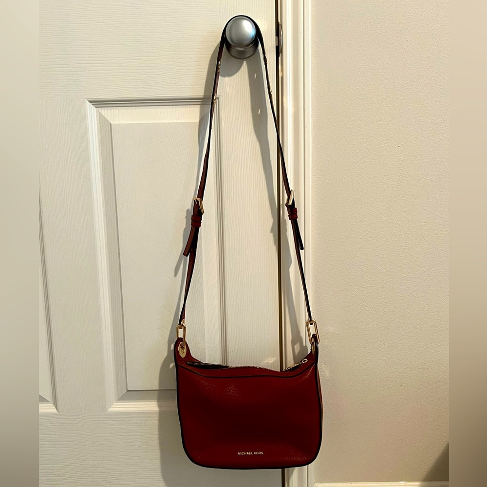 Michael Kors Raven Large Brick Leather Shoulder